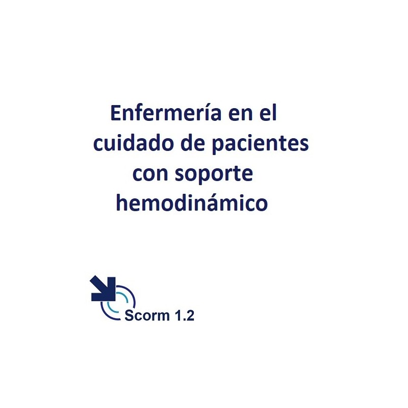 Scorm 1.2.  Licencia.  Enfermería en el cuidado de pacientes con soporte hemodinámico