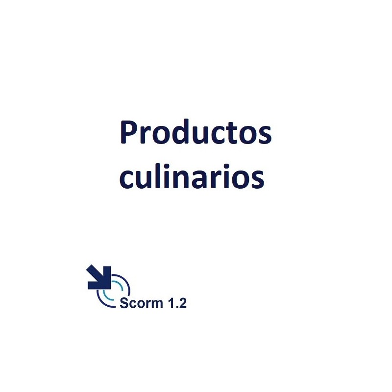 Scorm 1.2.  Licencia.  Productos culinarios