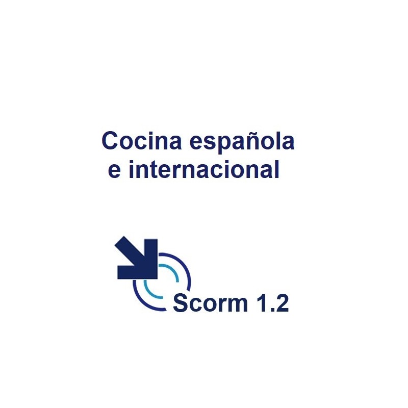 Scorm 1.2.  Licencia.  Cocina española e internacional