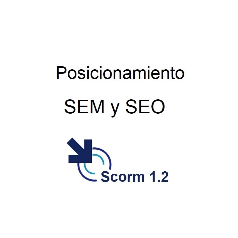 Scorm 1.2.  Licencia. Posicionamiento SEM y SEO